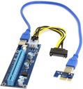 ADAPTÉR PCI EXPRESS 1X 16X KÁBEL USB 3.0 6 PIN