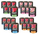 Mokré krmivo RAFI pre dospelých psov - mix 4 príchutí - 24x400g konzerva