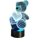 RGB 3D LED NOČNÁ LAMPA DO DETSKEJ SPÁLNE LAMPA STOLNÁ LAMPA USB DIAĽKOVÉ ZD98J