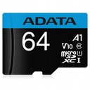 Karta microSD Adata Premier 64 GB 100 MB/s UHS1