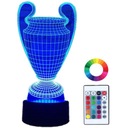 Darček na gravírovanie 3D LED nočnej lampy Champions Cup