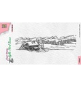 Známka - Nellie`s - IFS044 chata zimná krajinka