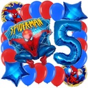 SADA BALÓNOV SPIDERMAN ČÍSLO BALÓN 5 ROKOV PIATE NARODENINY SPIDER 22 PRVKOV