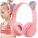 SLÚCHADLÁ PRE DETI BLUETOOTH LED RGB MAČACIE UŠI