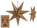 VIANOČNÁ DEKORATÍVNA ADVENTNÁ HVIEZDA, HNEDÁ 60 CM