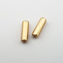 FUSIMA hematitový valec ~ 13x4 mm Satin Gold 14K 2 ks
