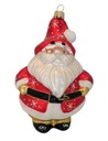 SKLENENÉ VIANOČNÉ GOLE Santa Claus, hrúbka 16 cm