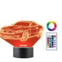 3D LED nočná lampa Ford Mustang Darček Meno