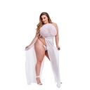 DLHÝ POTAH - LAPDANCE ČIPKOVANÉ ŽATY L/XL BIELE