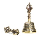 Zvonček a bronz Dordže vyrobený v Nepále, 5x11 cm