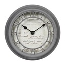 Dekoračné nástenné hodiny ŠEDÉ KRUHOVÉ 22 cm