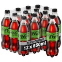 Sýtený nápoj Coca-Cola Zero sugar Limetková limetková fľaša 12x 850ml