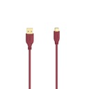 HAMA USB 2.0 A-C Flexi & Slim 0,75 m ČERVENÁ