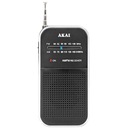 AKAI APR-350 AM FM VRECKOVÉ RÁDIO ANALÓGOVÉ MONO ČIERNA