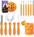 Sada na vyrezávanie halloweenskej tekvice 11 ks