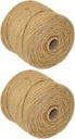 Jute String of Brown Brapping Twine 250 m x2