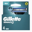 Gillette Mach3 Náhradné čepele Mach 3 pre žiletkové nože 4 ks.