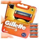 4 x vložka čepele Gillette Fusion 5, originálne nože Fusion5 plus gél