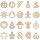 BAUBLES drevené ozdoby Vianočné ozdoby 20 ks