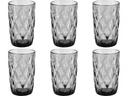 Sada okuliarov Poháre 300ml ELISE GREY - 6 ks