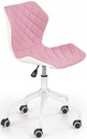 Písacia stolička MATRIX 3 ružová / biela Halmar
