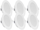 6x zapustené LED stropné svietidlo 6W, tenké neutrálne, zapustené do plochého panelu