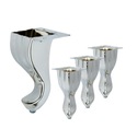 Nožičky nábytkové nožičky, nábytková nožička Glamour Ludwik, chróm 14,5 cm