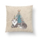 Boho Wolf Tipi Dekoračný vankúšik 38x38