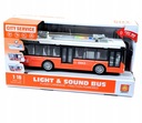 ORANŽOVÝ AUTOBUS TROLEJBUS SVETLÁ ZVUK 30CM