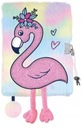 DENNÍKOVÝ ZÁPISNÍK S PLYŠOVOU KOŽUŠINOU PÁSLA FLAMINGO FLAMING