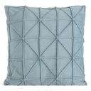 Modrá zamatová obliečka na vankúš s geometrickým vzorom 40X40