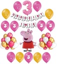 Dekoračná sada k 3. narodeninám Peppa Balloons