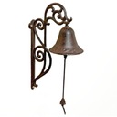 Ozdobný liatinový nástenný zvonček na RETRO dvere