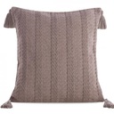 BOHO obliečka na vankúš so strapcami/8 45x45 hnedá