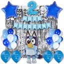 Narodeninový banner Bluey Blue Dog Balloons Set 2