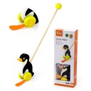 Viga Toys Drevený Pusher Penguin sa učí chodiť