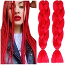 2x syntetické vlasy na vrkoče LONG Red