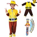 PAW PATROL RUBBLE KOSTÝM ŠATY 3D HODINKY S PROJEKTOROM 98-110