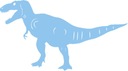 Prívesok, prelamovaná ozdoba, modrý dinosaurus