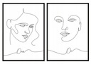 OBRAZOVÉ PLAGÁTY V RÁME 53x73cm Diptych Ona a on P760
