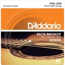 STRUNY D'ADDARIO EZ900 10-50 PRE AKUSTICU + TIPY