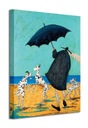 Obraz Sam Toft Ernest s dáždnikom na pláži 40x50cm