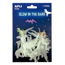 Fluorescenčné nálepky Apli Kids - Dinosaury 9 kusov