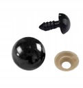 Oči na remeslá 25 párov makramových maskotov čierna vlna 12 mm