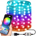 FAREBNÉ LED osvetlenie vianočného stromčeka Bluetooth 10M ovládané smartfónom