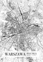 Mapa mesta Varšava - plagát A1 59,4x84,1 cm