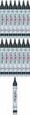 HERLITZ COLLI ZNAČOVAČ VODEODOLNÝ ZNAČOVAČ okrúhly 1-4mm ČIERNA x 15 KS