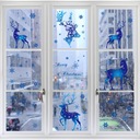 Vianočné samolepky na okno Modrý los 5 ks