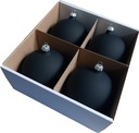 Sklenené ozdoby na vianočný stromček MAT BLACK LARGE 12 cm, klasický a moderný štýl
