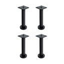 SET 4X Nábytkové nohy pre poschodovú rozkladaciu pohovku, MAT ČIERNA 10 cm H100